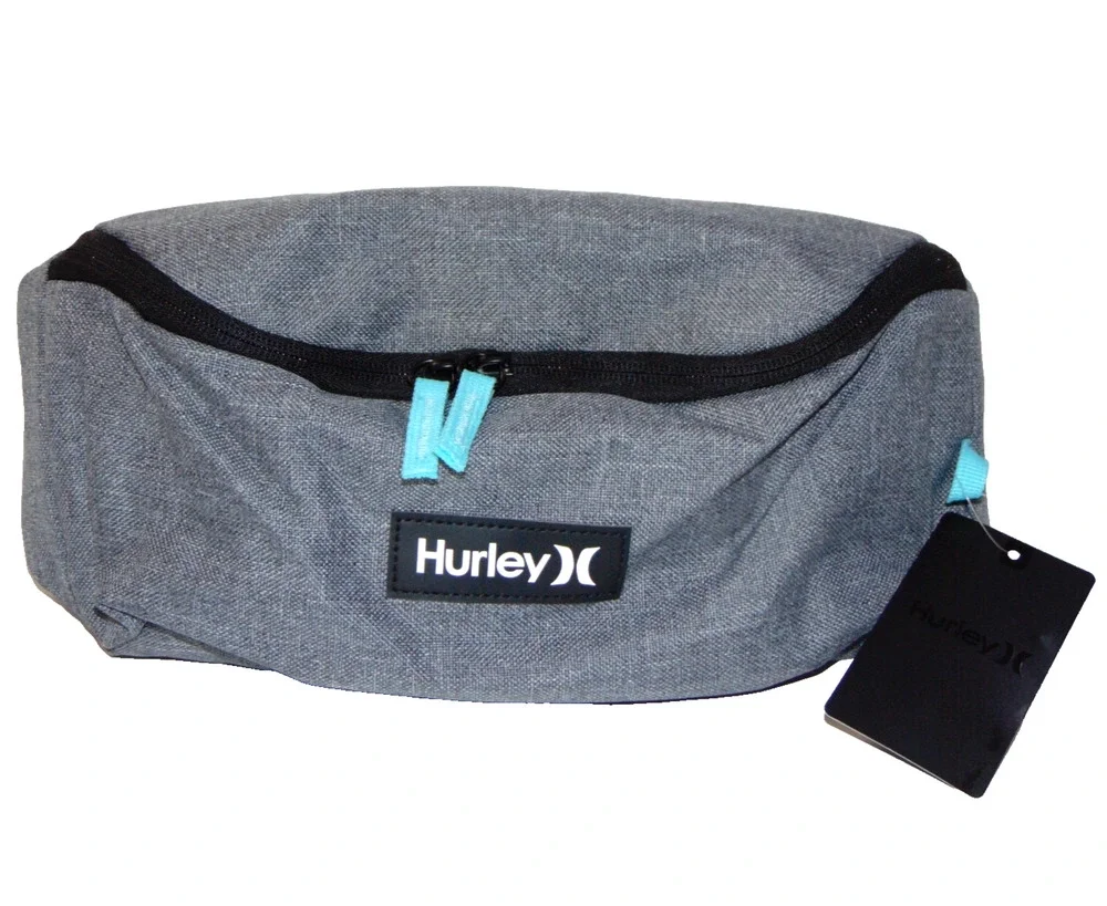 Hurley One and Only Waist Pack Fanny Pack Crossbody Belt Bag Gray Heather NWT